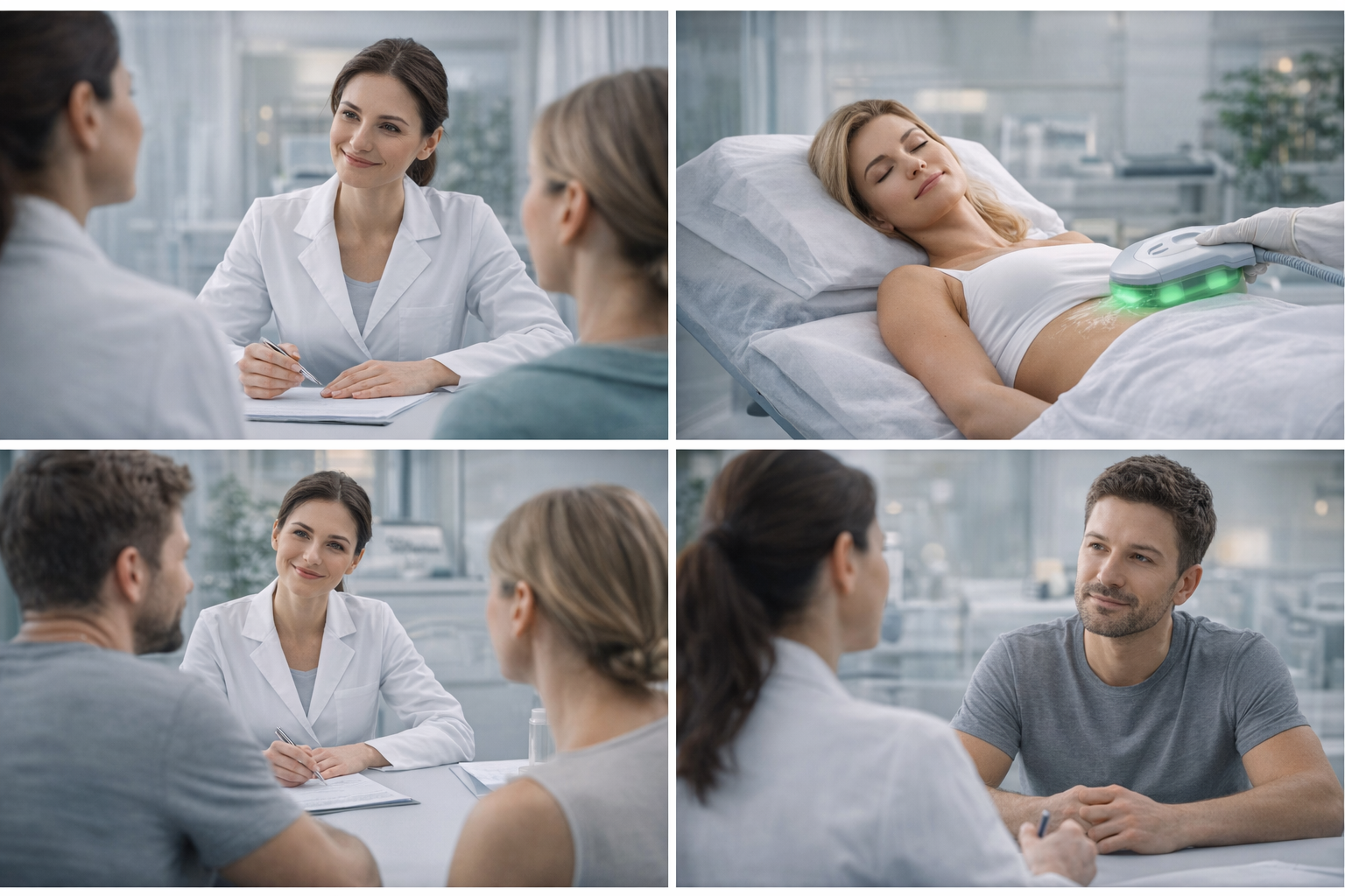 Collage of people feeling confident after treatment